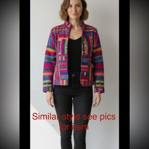 Colorful Striped Patchwork Jacket